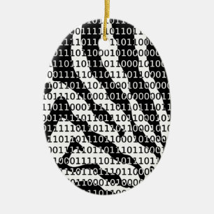 Binaire code zwart-wit Zebra Keramisch Ornament