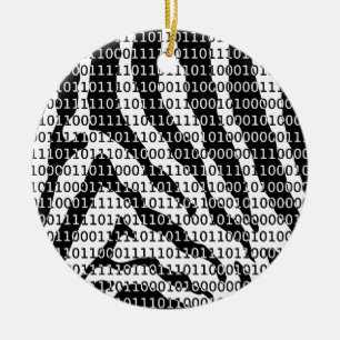 Binaire code zwart-wit Zebra Keramisch Ornament