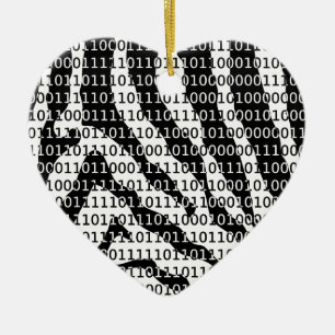 Binaire code zwart-wit Zebra Keramisch Ornament