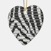 Binaire code zwart-wit Zebra Keramisch Ornament (Links)
