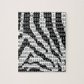 Binaire code zwart-wit Zebra Legpuzzel (Verticaal)