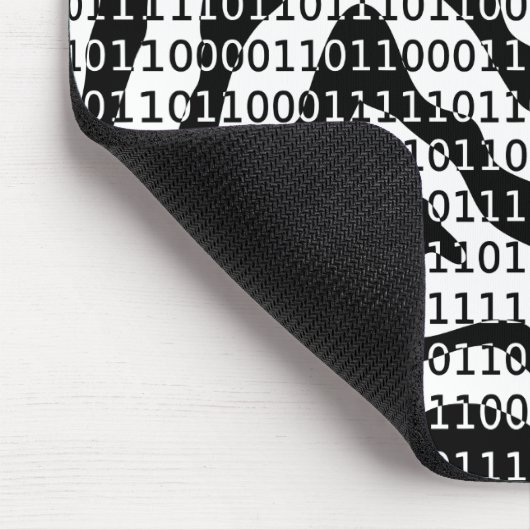 Binaire code zwart-wit Zebra Muismat (Hoek)