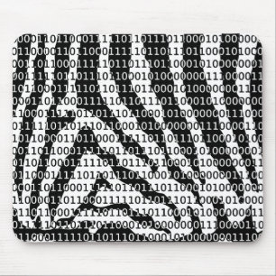 Binaire code zwart-wit Zebra Muismat