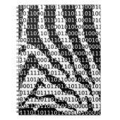 Binaire code zwart-wit Zebra Notitieboek (Voorkant)