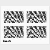 Binaire code zwart-wit Zebra Rechthoekige Sticker (Vel)