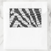Binaire code zwart-wit Zebra Rechthoekige Sticker (Tas)