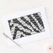 Binaire code zwart-wit Zebra Rechthoekige Sticker (Envelop)