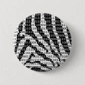 Binaire code zwart-wit Zebra Ronde Button 5,7 Cm (Voorkant)