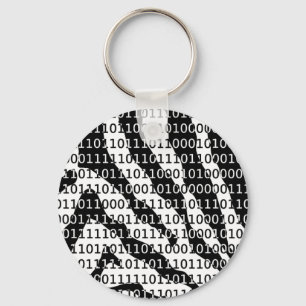 Binaire code zwart-wit Zebra Sleutelhanger