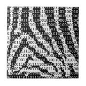 Binaire code zwart-wit Zebra Tegeltje (Voorkant)