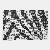 Binaire code zwart-wit Zebra Theedoek (Horizontaal)