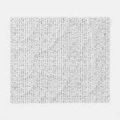 Binaire code zwarte witte strepen fleece deken (Voorkant (Horizontaal))