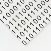 Binaire code zwarte witte strepen fleece deken (Hoek)