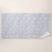 Binaire code zwarte witte strepen strandlaken (Voorkant)