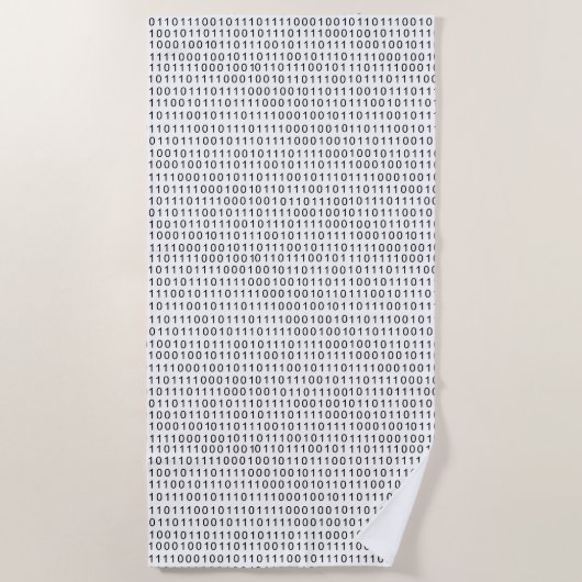 Binaire code zwarte witte strepen strandlaken (Voorkant)