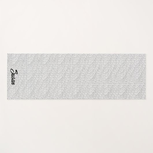 Binaire code zwarte witte strepen yogamat (Voorkant (horizontaal))