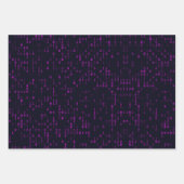 Binaire codebladzijden voor zwart ompakken inpakpapier vel (Voorkant 2)