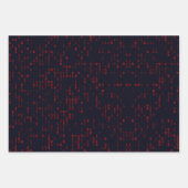 Binaire codebladzijden voor zwart ompakken inpakpapier vel (Voorkant)