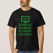Binaire codecodeaanduiding programmeren t-shirt (Voorkant)