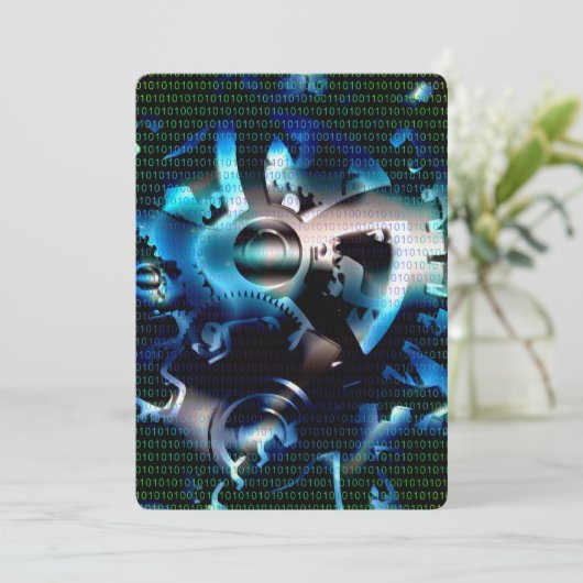 Binaire codeermachine kaart (Staand voorkant)