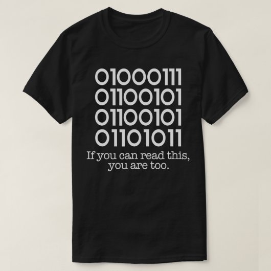 Binaire codeprogramma Funny Developer Ge T-shirt (Design voorkant)