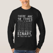Binaire Codering 10 soorten mensen Programmeur Bin T-shirt (Voorkant)