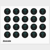 Binaire codering programmeur Grafisch ontwerp voor Ronde Sticker (Vel)