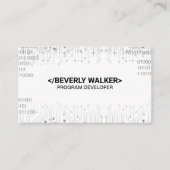 binaire coderingsachtergrond van de printplaat visitekaartje (Voorkant)