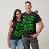 Binaire codes groen en blauw t-shirt (Unisex)