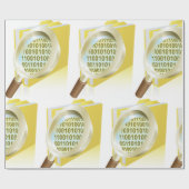 Binaire Data Vergrootglas Digitaal Bestand Zoeken Cadeaupapier (Vlak)