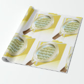 Binaire Data Vergrootglas Digitaal Bestand Zoeken Cadeaupapier (Uitgerold)
