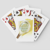 Binaire Data Vergrootglas Digitaal Bestand Zoeken Pokerkaarten (Achterkant)