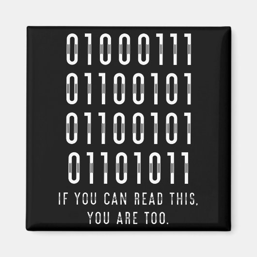 Binaire Geek Gift van de Ontwikkelaar van de Progr Magneet (Voorkant)