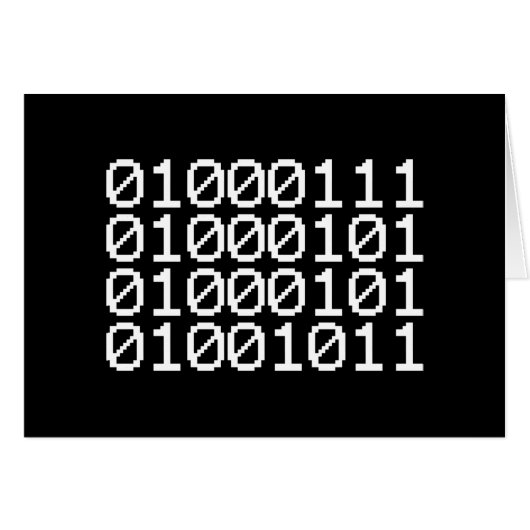 BINAIRE GEEK KAART (Voorkant Horizontaal)