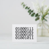 BINAIRE GEEK VISITEKAARTJE (Staand voorkant)