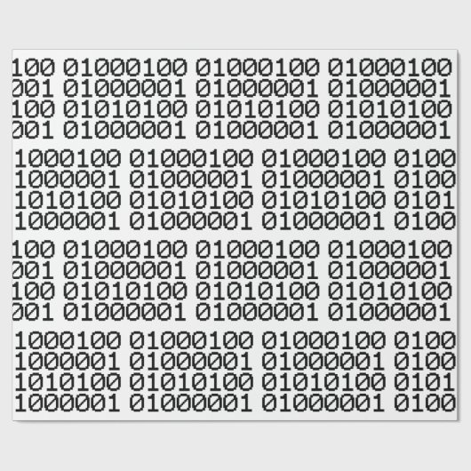 BINAIRE GEGEVENS CADEAUPAPIER (Vlak)