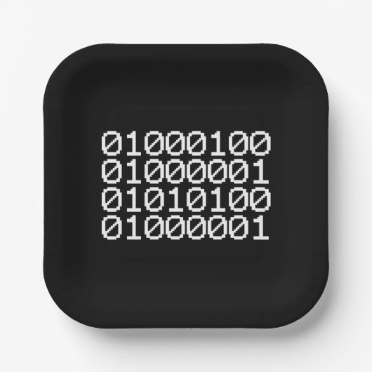 BINAIRE GEGEVENS PAPIEREN BORDJE (Voorkant)