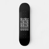 BINAIRE GEGEVENS PERSOONLIJK SKATEBOARD (Voorkant)