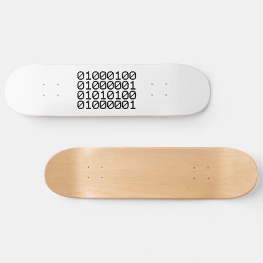 BINAIRE GEGEVENS PERSOONLIJK SKATEBOARD (Horizontaal)