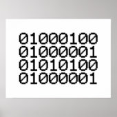 BINAIRE GEGEVENS POSTER (Voorkant)