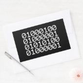 BINAIRE GEGEVENS RECHTHOEKIGE STICKER (Envelop)