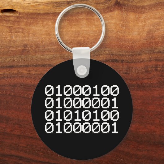 BINAIRE GEGEVENS SLEUTELHANGER (Voorkant)
