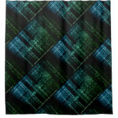 Binaire gelukzaligheid: Retro Tech Douchegordijn (Voorkant)