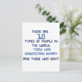 binaire grap briefkaart (Staand voorkant)