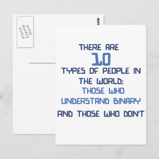 binaire grap briefkaart (Voorkant / Achterkant)