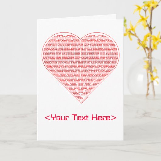 Binaire hart Kaart (Gele Bloem)