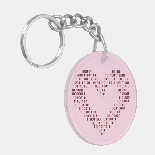 binaire hartcode sleutelhanger (Voorkant Links)
