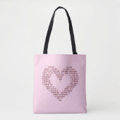 binaire hartcode tote bag (Voorkant)