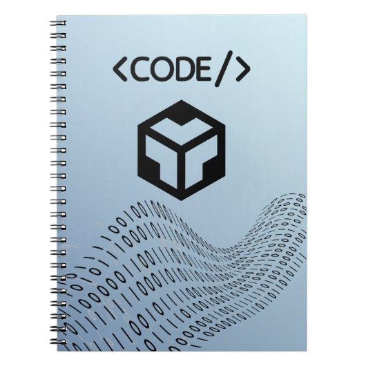 Binaire Logica Spiraal Notebook – Modern Design Notitieboek (Voorkant)