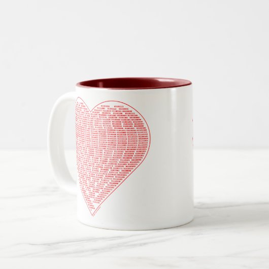 Binaire Mok hart (Voorkant links)